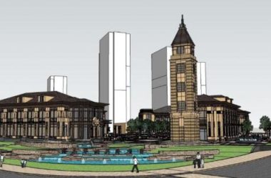 SketchUp Business Model: European Classical Style Multi-Story Commercial Building-BIM WORLD