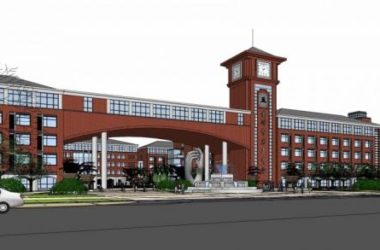 Multi-Story High School Model in European Classical Style | SketchUp Educational Architecture-BIM WORLD