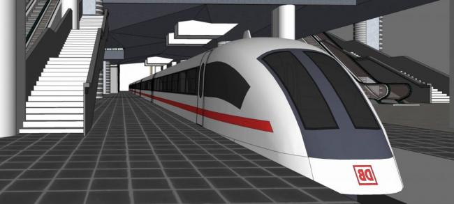 SketchUp Design of Station Road Bridge | Modern Multi-Level Subway Station Architecture