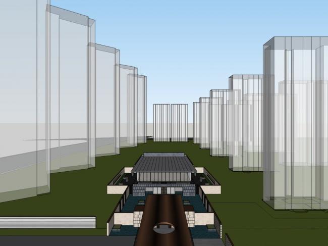 SketchUp Business Model: Modern Multi-Story Commercial Club Design