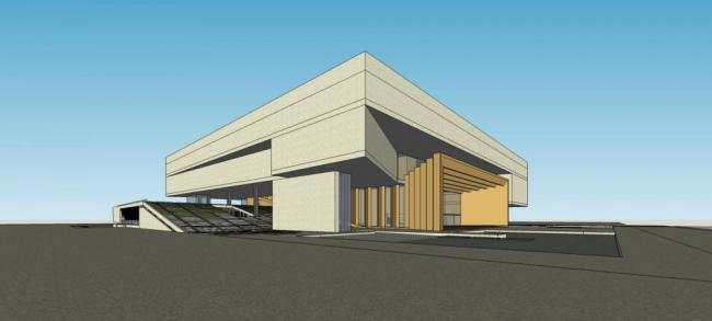 SketchUp Cultural Model: Modern Multi-Story Museum Architecture