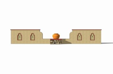 SketchUp Material Model: European Landscape Wall Components-BIM WORLD