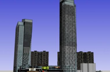 SketchUp Complex Model: Modern Super High-Rise Commercial Center with Apartments, Hotel, and Offices-BIM WORLD