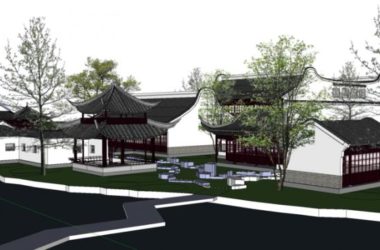 SketchUp Landscape Model: Traditional Chinese Garden and Courtyard Design-BIM WORLD