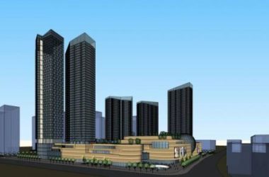 SketchUp Complex Model: Modern High-Rise Urban Office Tower-BIM WORLD