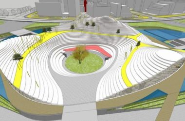 SketchUp Cultural Model: Multi-Story Hill of Technology Exhibition Center in Modern Style-BIM WORLD