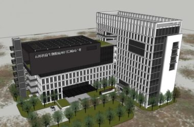 Modern High-Rise Office Building and Industrial Park SketchUp Model-BIM WORLD