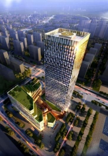Super High-Rise Modern Office Building Model in SketchUp