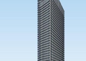 Modern High-Rise Office Building Model in SketchUp-BIM WORLD
