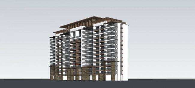 SketchUp Residential Model: Modern High-Rise Apartments at Sanya Tufu Bay