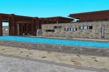SketchUp Business Model: Multi-Story Commercial Club in Modern Chinese Style-BIM WORLD