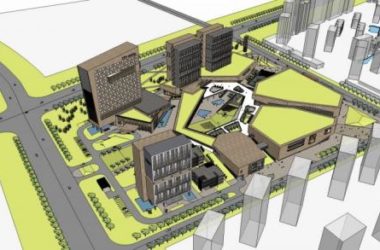 Modern High-Rise Office with Ground-Level Commercial Space | SketchUp Model-BIM WORLD
