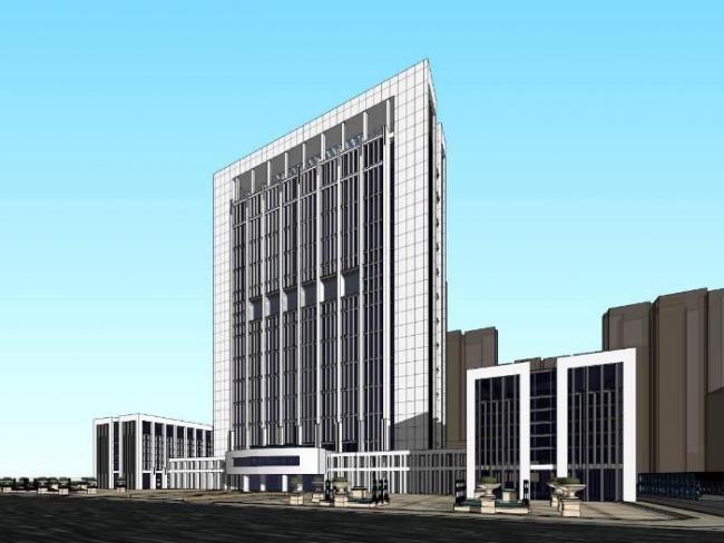 Modern High-Rise Office Complex Model | Hanchuan City Tax Bureau, Hubei Province