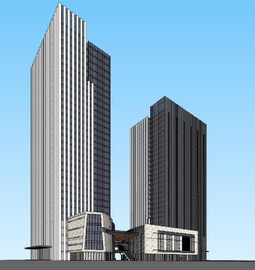 Modern High-Rise Office Model of Yingxuan Building: Administrative and Commercial Design in SketchUp