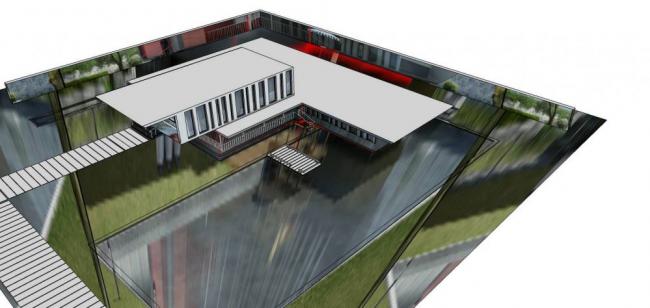 SketchUp Business Model: Multi-Story Clubhouse and Modern Commercial Building Design