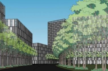 SketchUp Office Model: Modern Multi-Story High-Rise Office and Hotel at Tsinghua Jiading Science and Technology Park-BIM WORLD