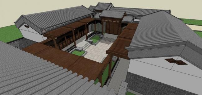 SketchUp Model of Traditional Chinese Siheyuan Architecture