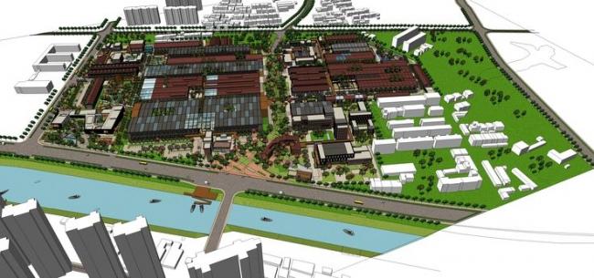 Sketchu Industrial Factory: Modern Multi-Story Industrial Park and Factory Design