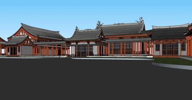 SketchUp Model of Ancient Chinese Architecture | Traditional Chinese Design