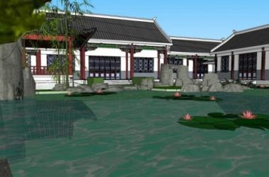 SketchUp Model of Ancient Chinese Garden and Landscape Architecture-BIM WORLD