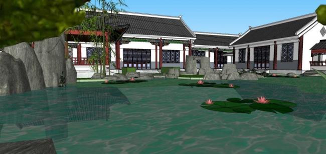 SketchUp Model of Ancient Chinese Garden and Landscape Architecture