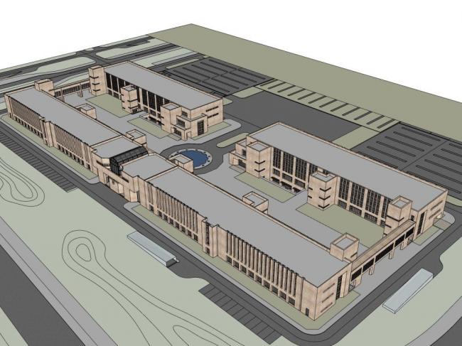 Sketchu Industrial Park | Modern Multi-Story Factory and Industrial Building Design