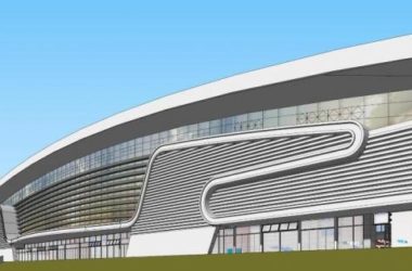 SketchUp: Modern Multi-Story Railway and Bus Station with Station Road Bridge-BIM WORLD