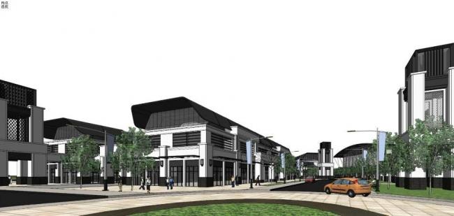 Jindipingshan Sports Center: Modern Multi-Story Sports Facility in SketchUp