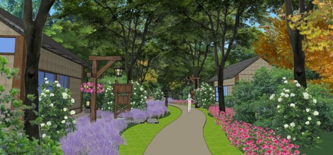SketchUp Hotel Model: Suzhou Shushan Cloud Hot Spring Resort in Traditional Chinese Style