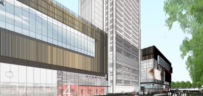 SketchUp Model of a Modern Super High-Rise Commercial and Office Complex