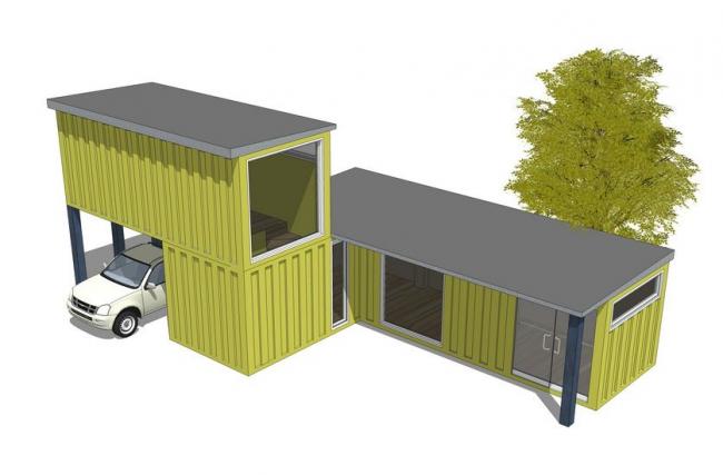 Modern Container Architecture: SketchUp Material Models