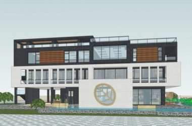 SketchUp Business Model: Multi-Story Private Clubhouse and Modern Commercial Building-BIM WORLD