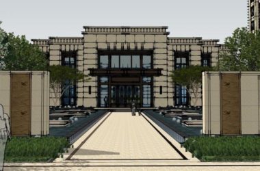 SketchUp Business Model: Modern Multi-Story Sales Office Design-BIM WORLD
