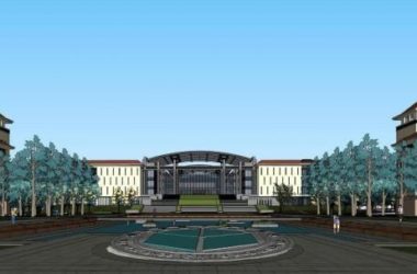 SketchUp School Model: Multi-Story Modern Campus Buildings at Gui'an Vocational and Technical College-BIM WORLD