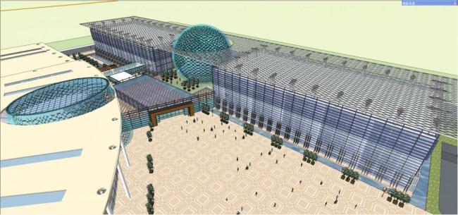 SketchUp Hotel Model: Suqian Conference Center with Multi-Story Hotel and Modern Office Design
