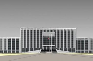 Modern Multi-Story Government Office Building Model in SketchUp-BIM WORLD