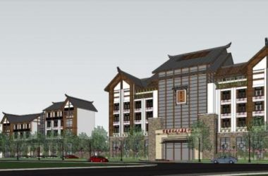 Multi-Story Rehabilitation Hospital Model with Chinese Architectural Design in SketchUp-BIM WORLD