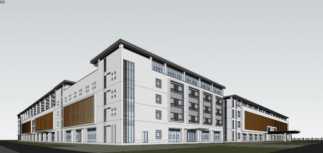 Modern Multi-Story Hospital Model in SketchUp | Contemporary Medical Architecture