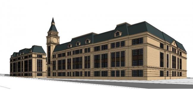 Classic Multi-Story Primary and Secondary School Model | Educational Architecture in SketchUp