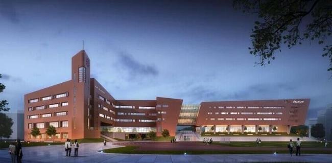 Modern Multi-Story School Complex with Gymnasium for Primary and Secondary Education