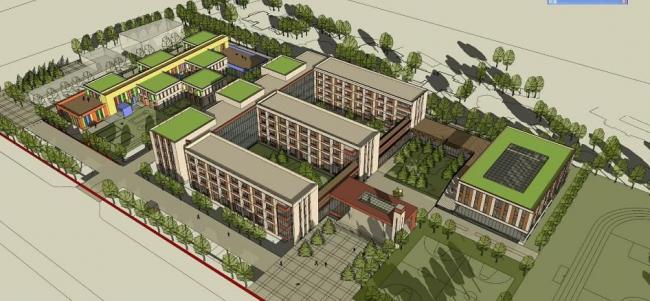 Modern Multi-Story Primary and Secondary School Models in SketchUp