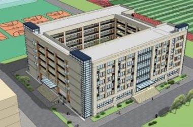 Modern Multi-Story Primary and Secondary School Buildings | SketchUp School Model-BIM WORLD