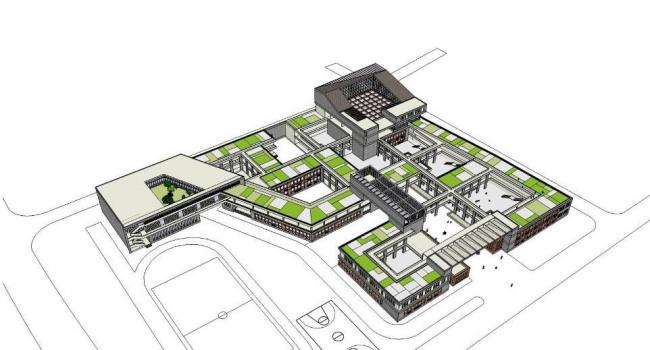 Modern Multi-Story Primary and Secondary School Building Models in SketchUp