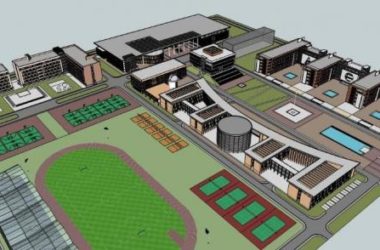 Modern Multi-Story Primary and Secondary School Buildings | SketchUp School Model-BIM WORLD