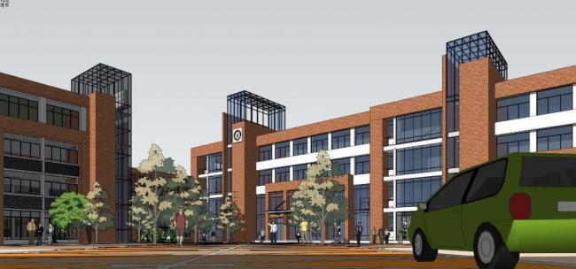 Modern Multi-Story Primary and Secondary School Models for SketchUp