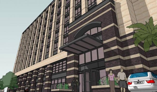 Neoclassical Multi-Story Office Building Model in SketchUp