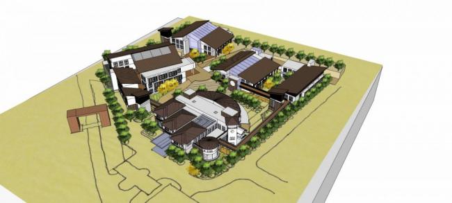 SketchUp Multi-Story European Classical Style Resort Hotel Model