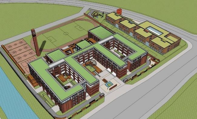 Modern Multi-Story Primary and Secondary School Models in SketchUp
