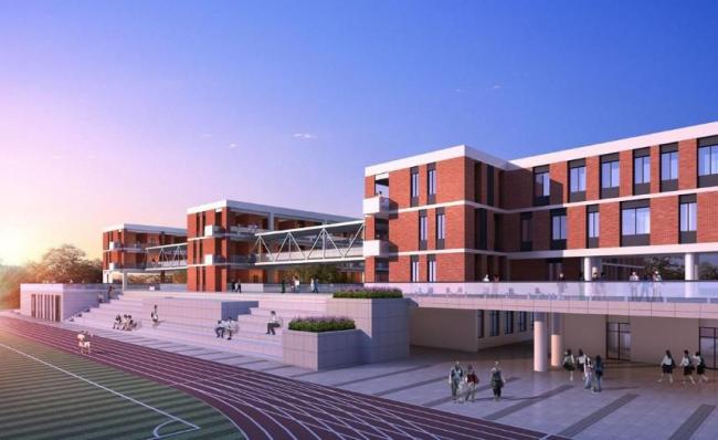 Jiangshan Economic Development Zone School Complex: Multi-Story Primary and Middle School with Modern Educational Buildings in SketchUp