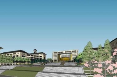 Multi-Story Primary and Secondary School Model in New Chinese Architectural Style | SketchUp Educational Building Design-BIM WORLD